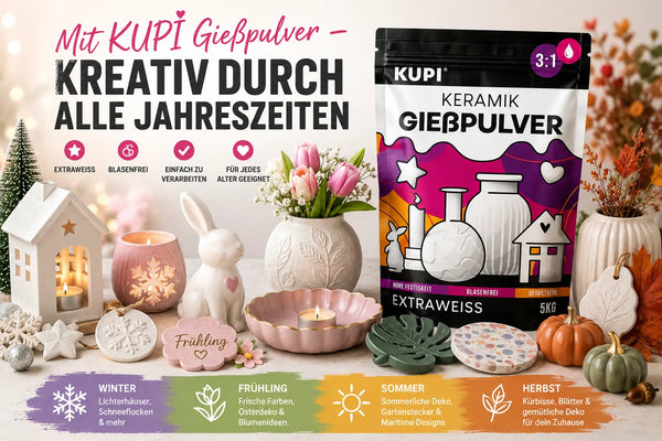 Gießpulver Ideen – kreative Projekte für jede Jahreszeit & jeden Anlass