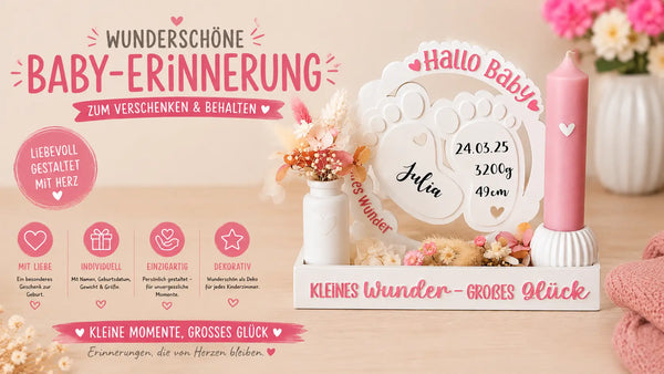 Wunderschöne Baby-Erinnerung selbst gemacht – Kleines Wunder, großes Glück