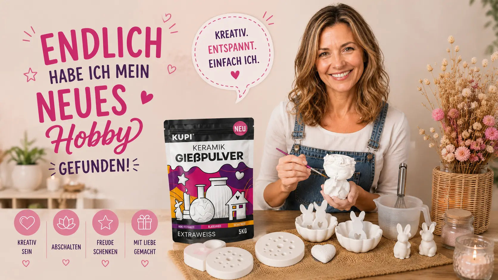 Verschenke Liebe – Gießpulver als Hobby. Kreativ. Entspannt. Einfach ich.