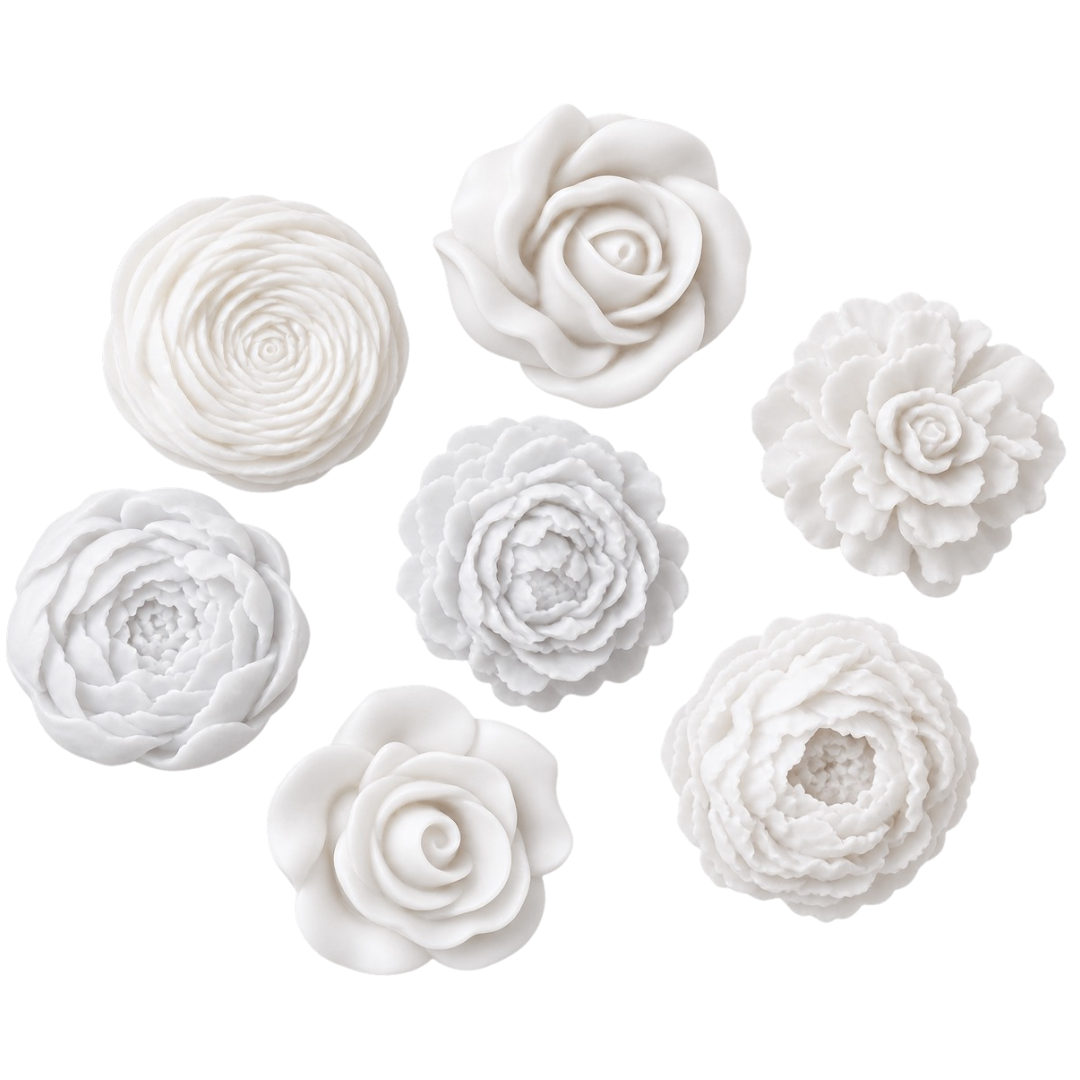 Silikonform Mini-Blumen 7 in 1
