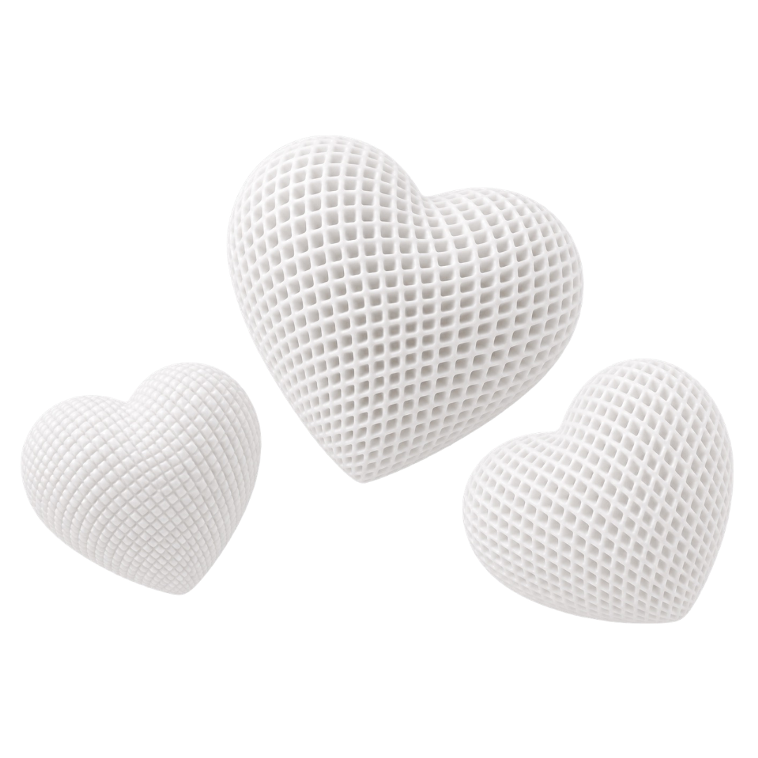 Silikonform Herzform 3er Set