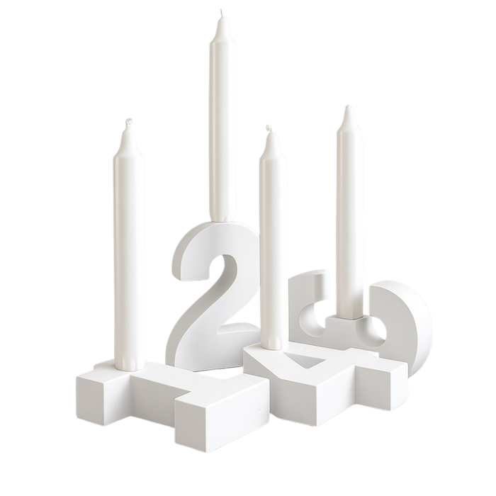 Silikonform Adventnummern 1-4