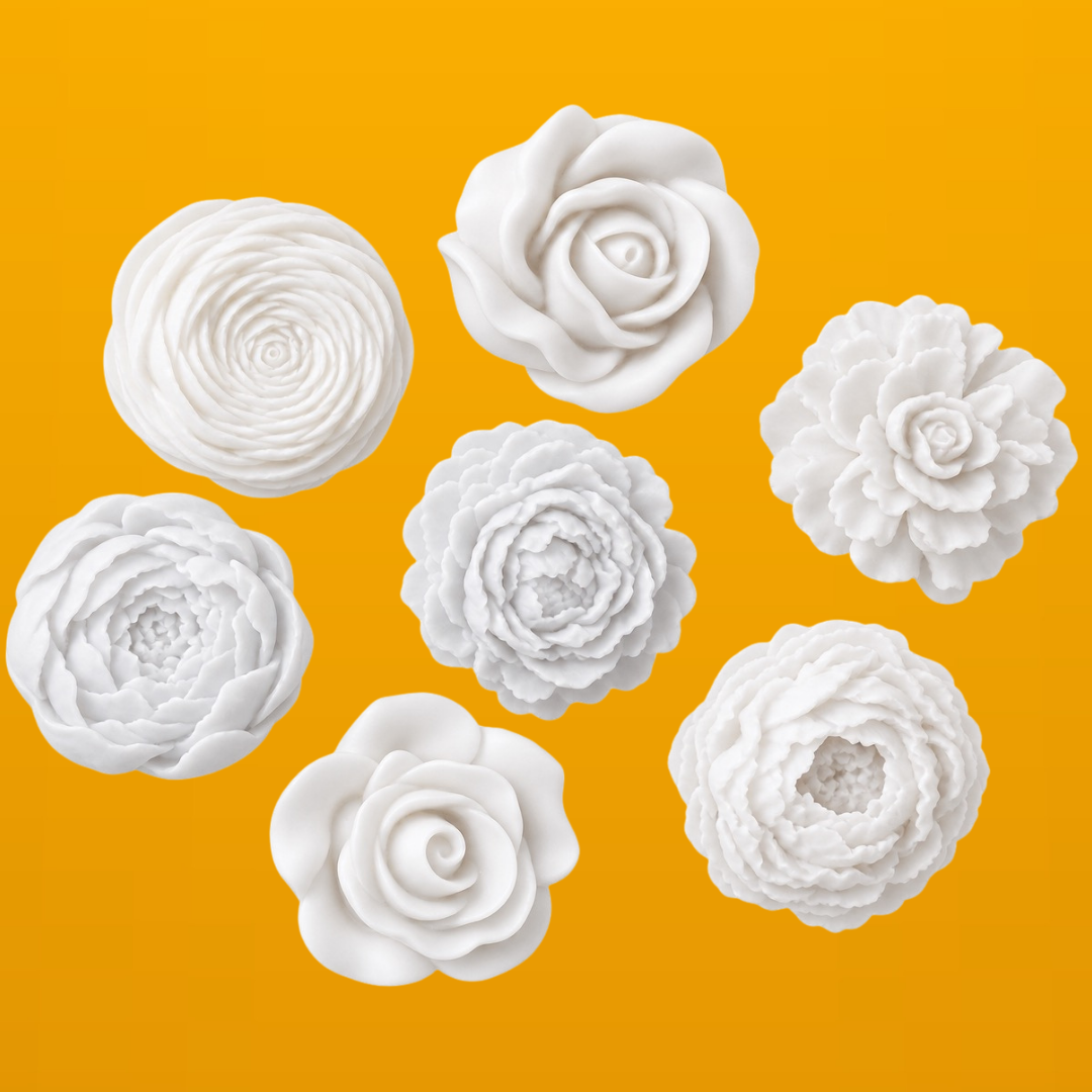 Silikonform Mini-Blumen 7 in 1
