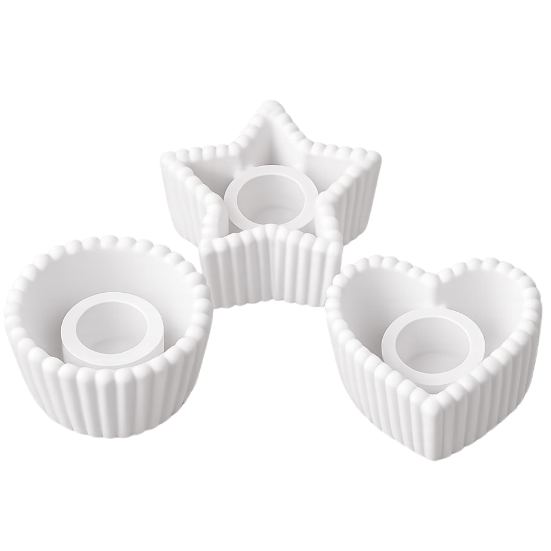 Silikonform Stabkerzenhalter 3er Set