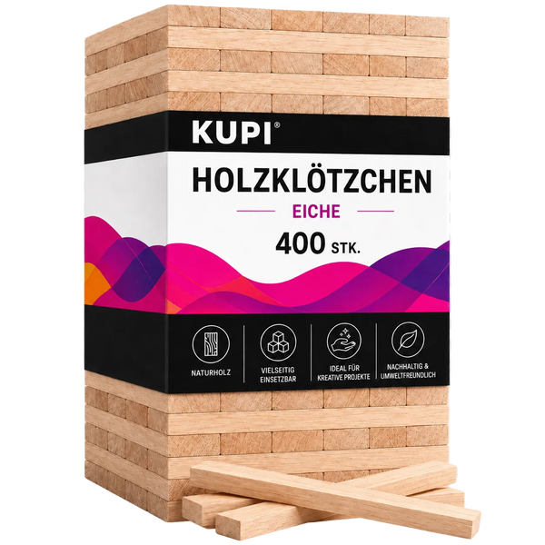 Holzklötzchen Eiche 400Stk.