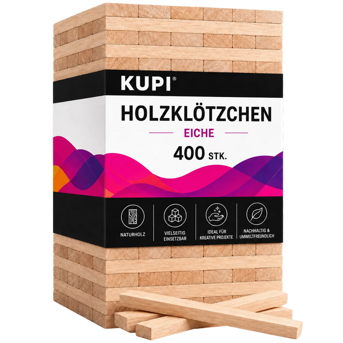 Holzklötzchen Eiche 400Stk.